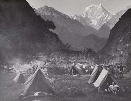 People in tents in Nepal