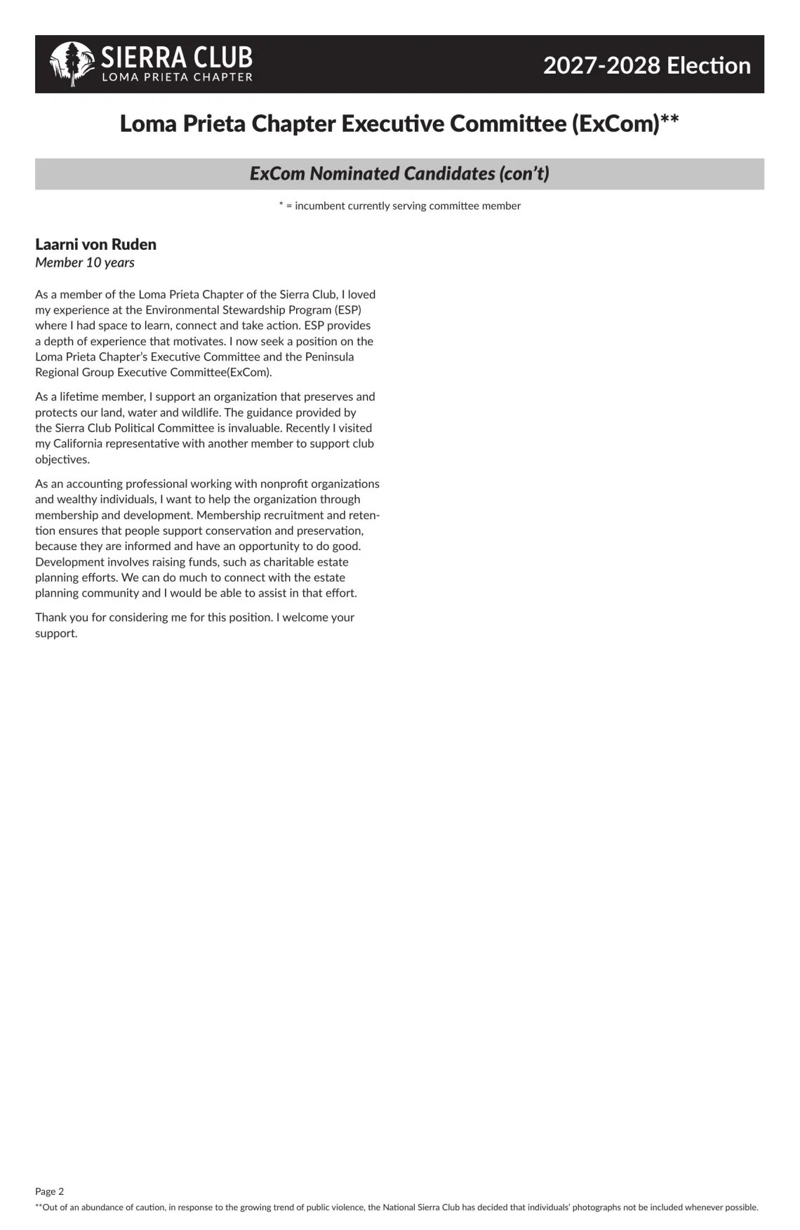Candidate statement 2026 Page 2