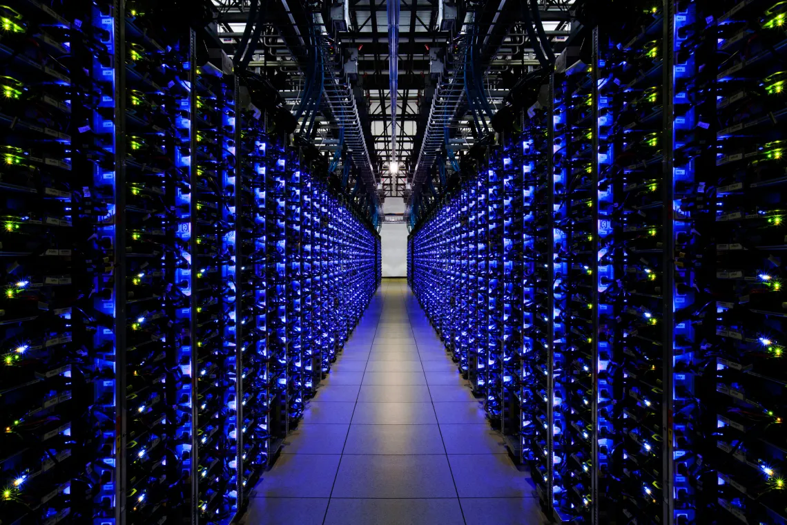 Interior AI data center