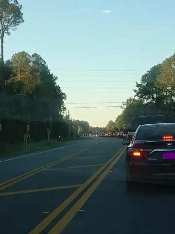 long line of cars