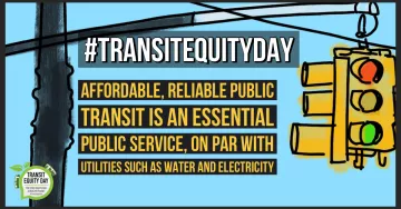 transit equity day graphic with traffic light