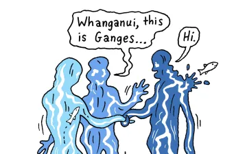 Illustration of rivers in human form