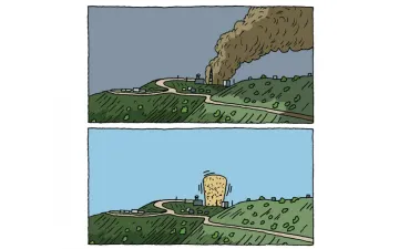 illustration of methane leaking