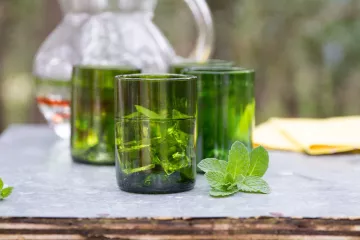Recycled Wine Bottle Drinking Glasses