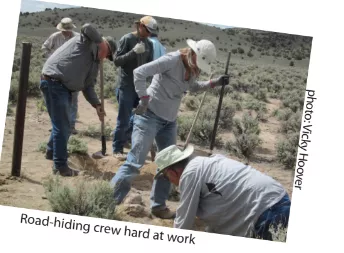 Road crew hiding a road.