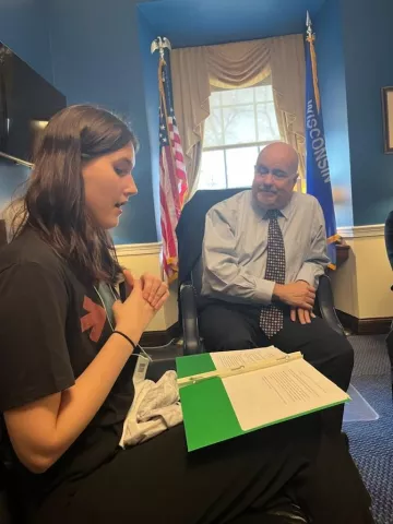 Ella with Congressman Pocan