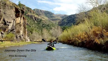 People kayaking down the Gila River 