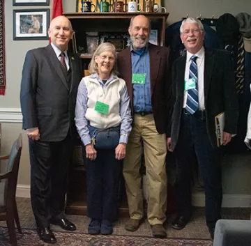 Sierra Club members meet with Senator Richard Briggs on Conservation Education Day.