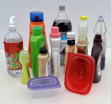 Image of household plastic containers