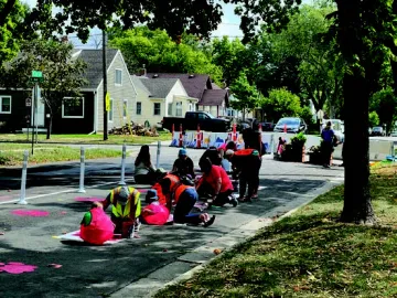 Rochester students make their route to school safer. Photo credit: WeBike Rochester