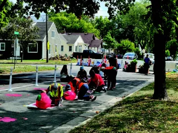 Rochester students make their route to school safer. Photo credit: WeBike Rochester