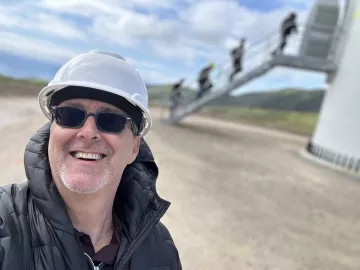 Jon Ullman with windmills