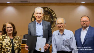 Members of the Cypress Group are honored by the Pitt County Commission for Earth Day 2024