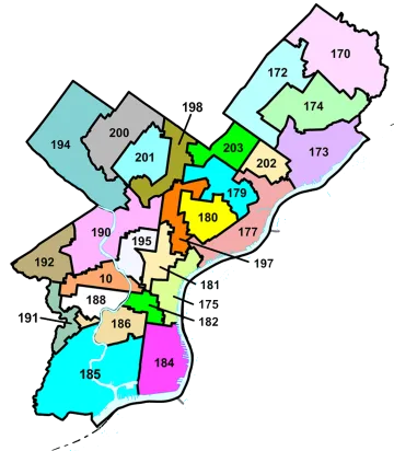 PA House Map Phildalphia