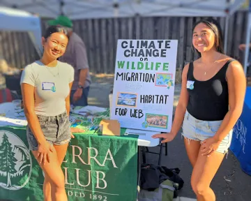 Interns at sierra club booth