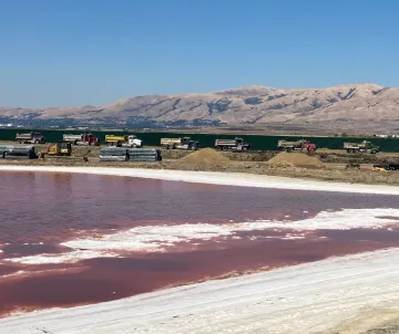 Levee construction at Alviso