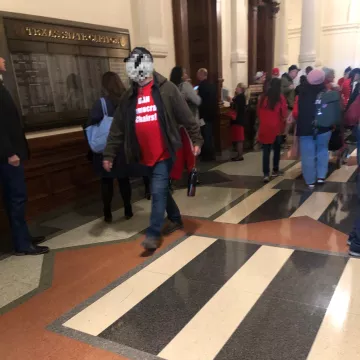 redshirts at the capitol