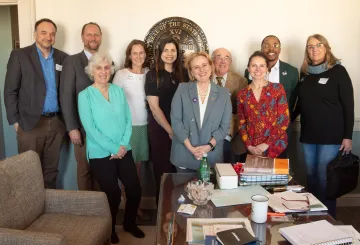 Sierra Club members meet with Senator Heidi Campball on Conservation Day on the Hill