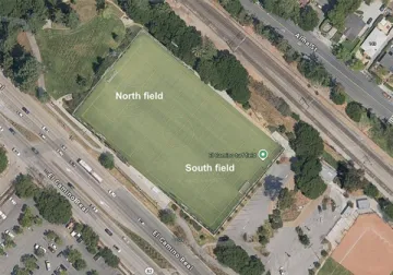 Google Maps view of the El Camino Park Turf field