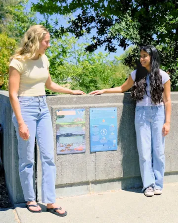 Two young high school women