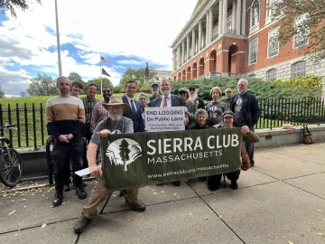 Staff and volunteers outside the State House