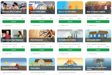 Actions for disasters