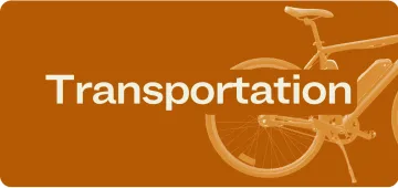 Orange button that says "Transportation"