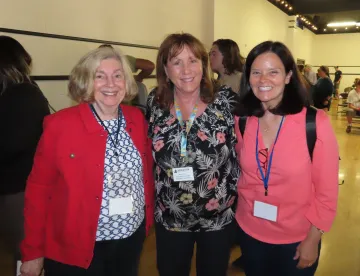 Photo of Carolyn Miller, Linda Moran, and Ranel Porter after Public Lands panel