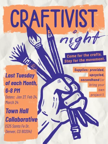craftivist night flyer