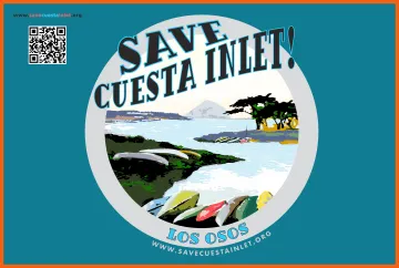 Poster used in Save Cuesta Inlet campaign; artwork by Elizabeth Hale