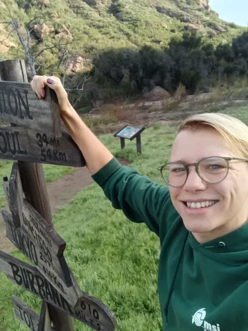 Man at trailhead