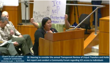 Francisco Camarillo testifying to the SLO County Board of Supervisors