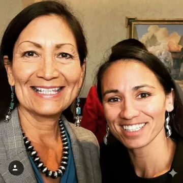Deb Haaland and Clarice Davids