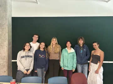 Seven members of the newly formed Santa Lucia Student Committee