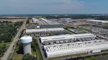 photo of lots of building in a data center complex