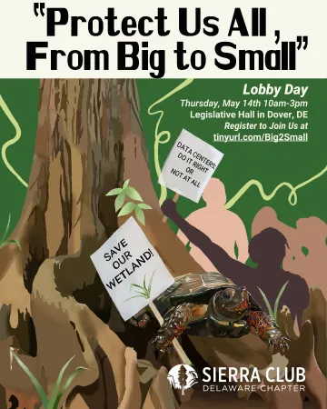 Protect us all from big to small lobby day. Thursday, May 14th from 10am- 3pm at Legislative Hall in Dover, DE