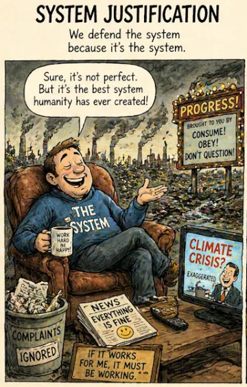 system justification cartoon