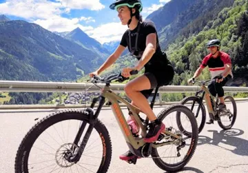 woman on ebike