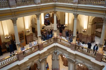 Photo of the inside of the Colorado State Capitol building 