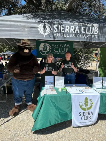 Sandra at a tabling event