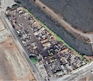 Google Earth fire scar