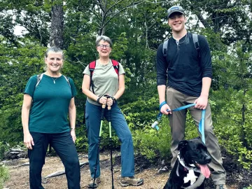 Luke Bernsen with participants in his 2026 Solar Hike