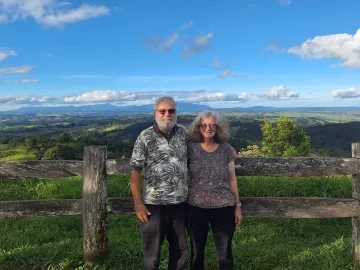 Alex and Carole Mintzer at Millaa Millaa Overslook in Australia