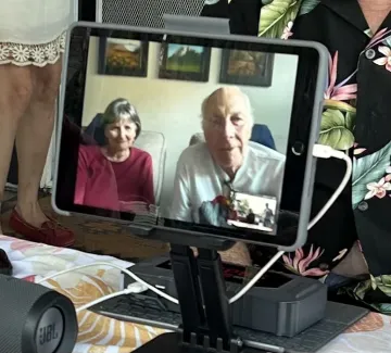 Chuck and Kathryn Tribbey on Zoom