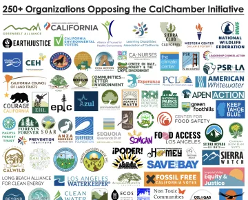 Logos of environmental organizations that signed a letter opposing Prop 45