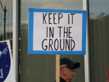 Keep it in the Ground rally sign