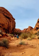 Hikers in Valley of Fire State Park