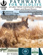 Pathways for Wildlife presentation on October 16 at 5pm 