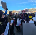 Rally at Senator Schumer's Peekskill office