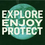 A graphic design showing Earth with the Sierra Club motto superimposed